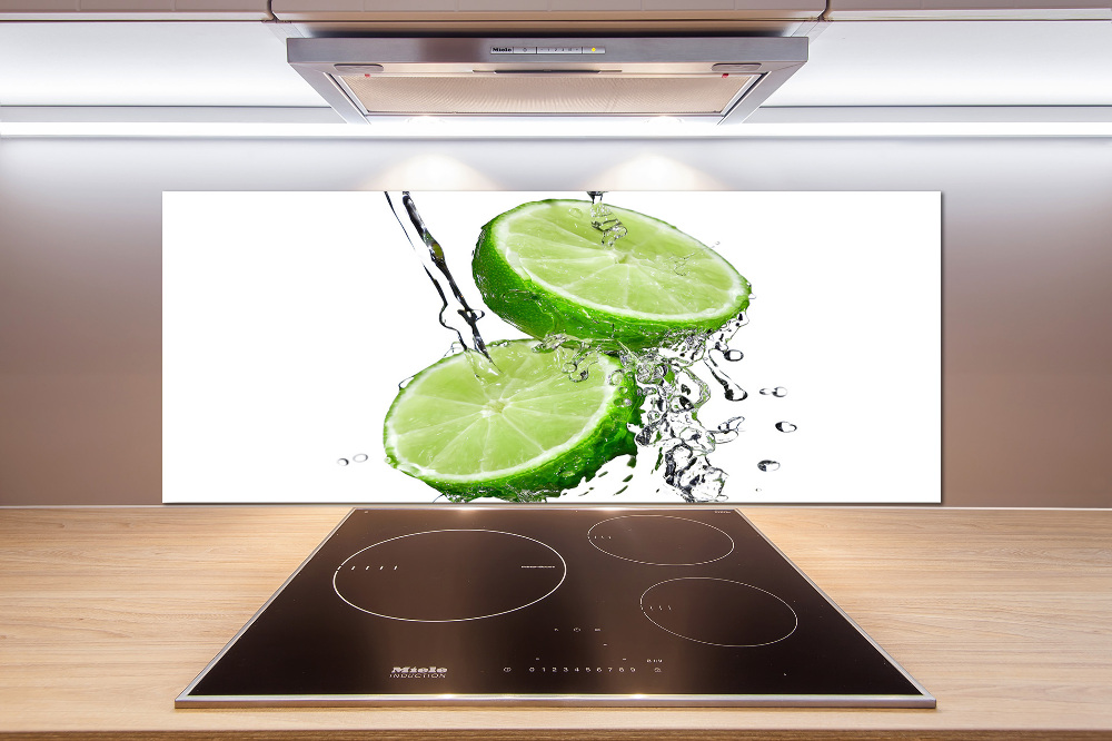 Cooker splashback Lime and water