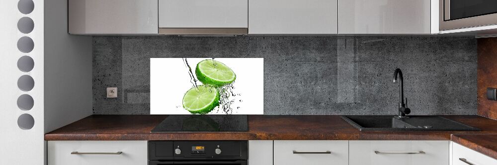 Cooker splashback Lime and water