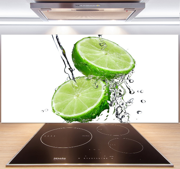 Cooker splashback Lime and water