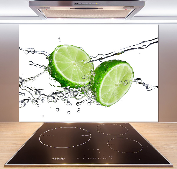 Cooker splashback Lime and water