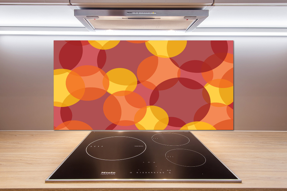 Splashback panel for kitchen Colorful wheels