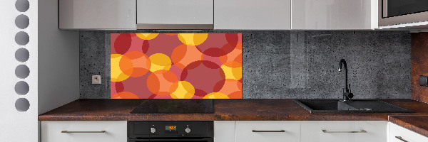 Splashback panel for kitchen Colorful wheels