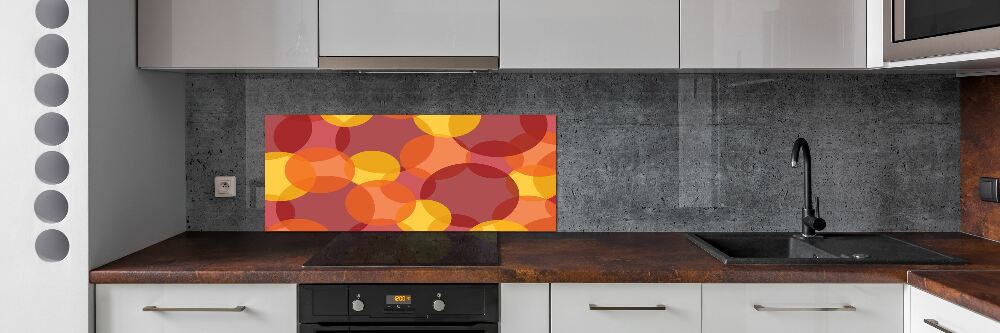 Splashback panel for kitchen Colorful wheels