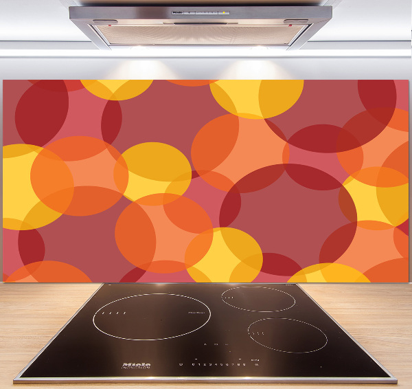 Splashback panel for kitchen Colorful wheels