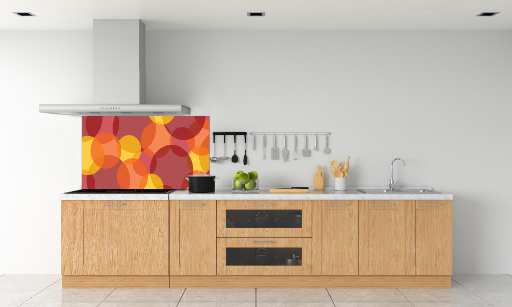 Splashback panel for kitchen Colorful wheels