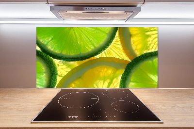 Cooker splashback Lime and lemon