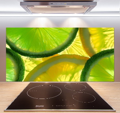 Cooker splashback Lime and lemon