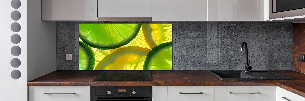 Cooker splashback Lime and lemon