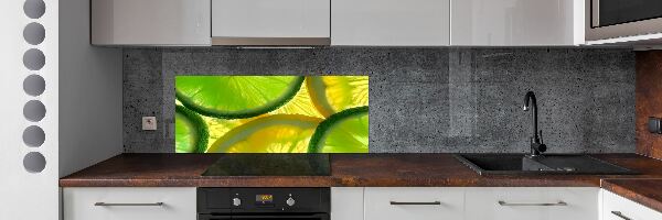 Cooker splashback Lime and lemon