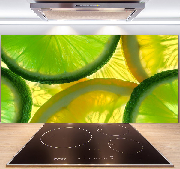 Cooker splashback Lime and lemon