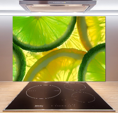 Cooker splashback Lime and lemon