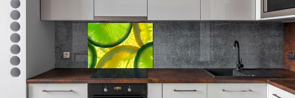 Cooker splashback Lime and lemon