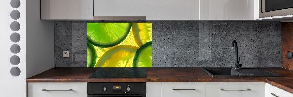 Cooker splashback Lime and lemon