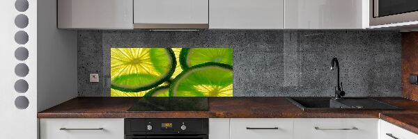 Cooker splashback Lime