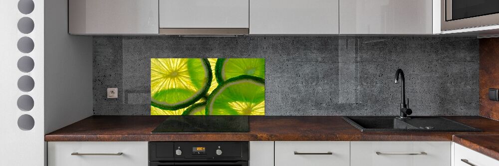 Cooker splashback Lime