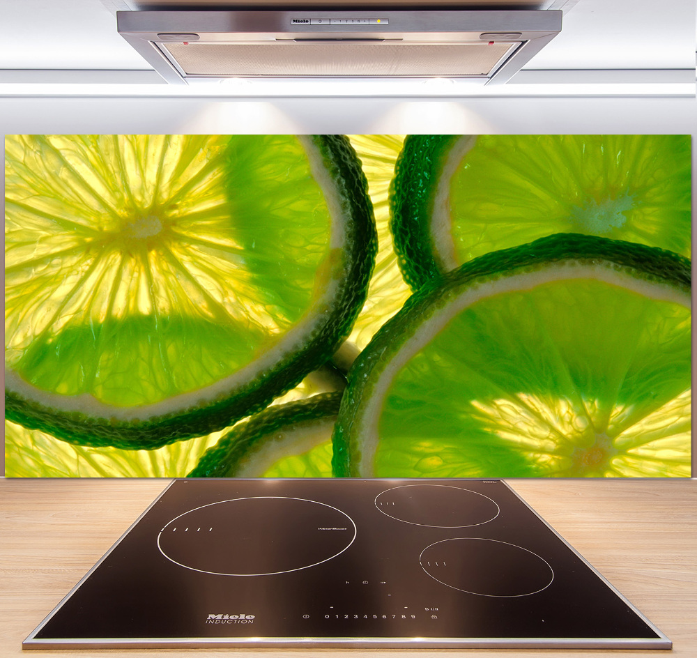 Cooker splashback Lime