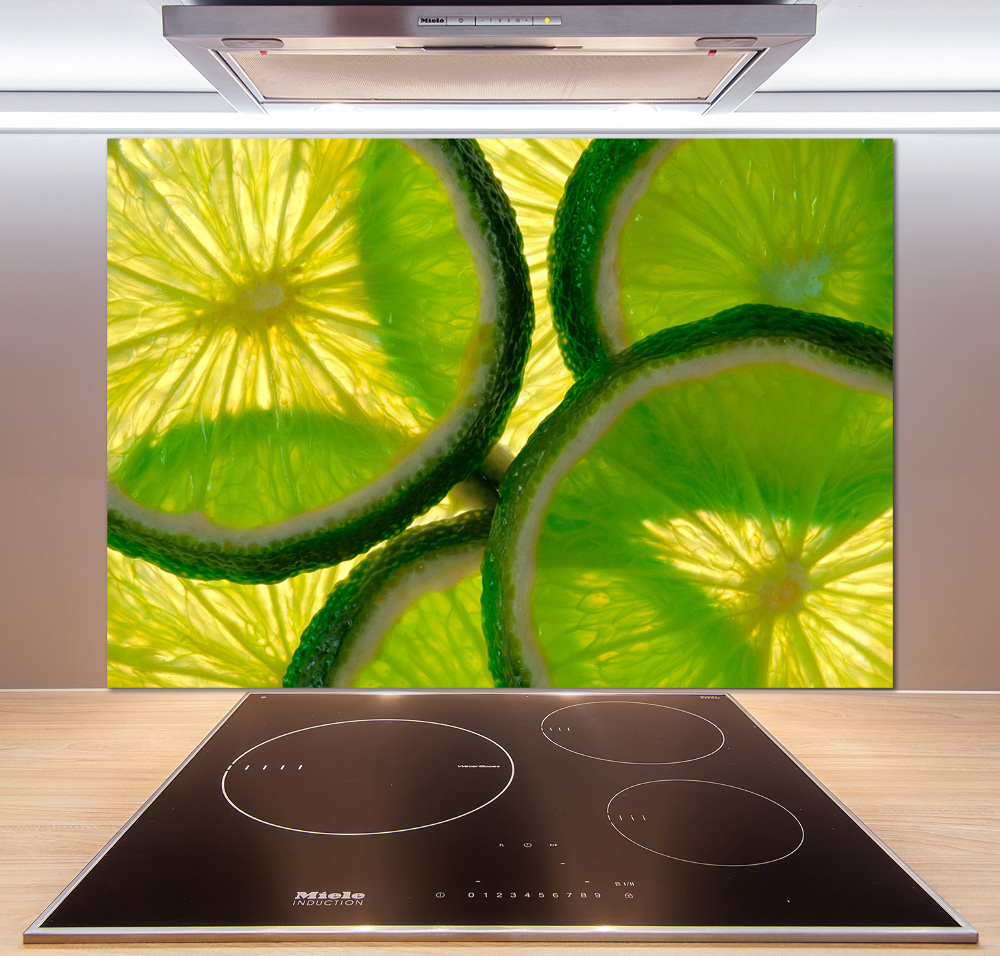 Cooker splashback Lime