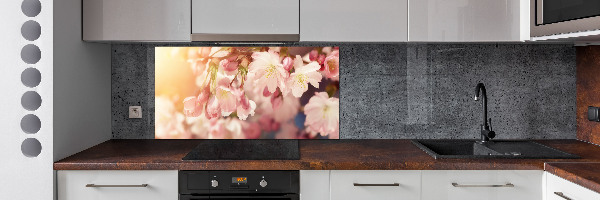 Kitchen wall panels Cherry blossoms