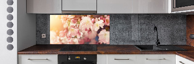 Kitchen wall panels Cherry blossoms