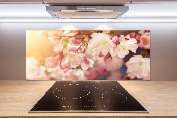 Kitchen wall panels Cherry blossoms