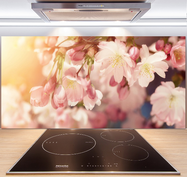 Kitchen wall panels Cherry blossoms