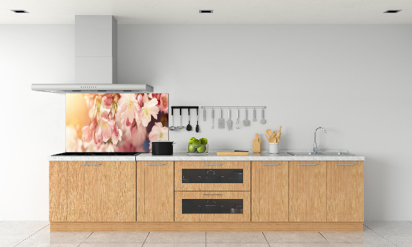 Kitchen wall panels Cherry blossoms