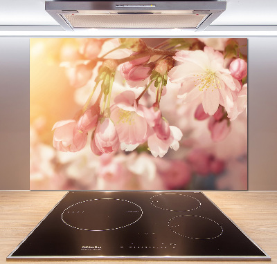 Kitchen wall panels Cherry blossoms