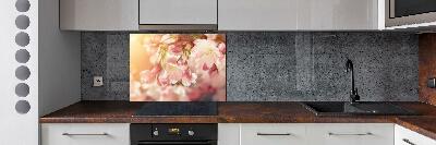 Kitchen wall panels Cherry blossoms