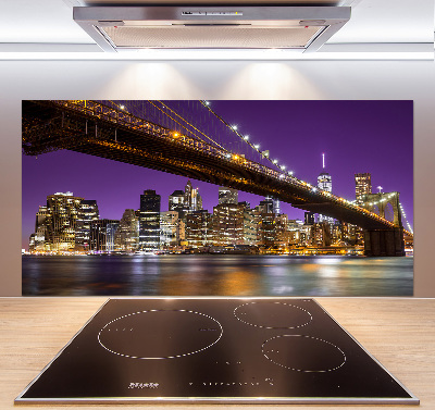 Glass splashback Manhattan at night