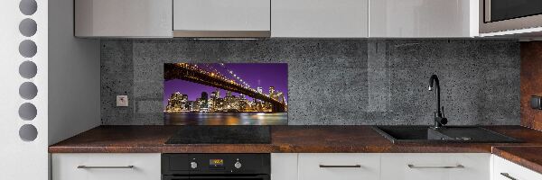 Glass splashback Manhattan at night