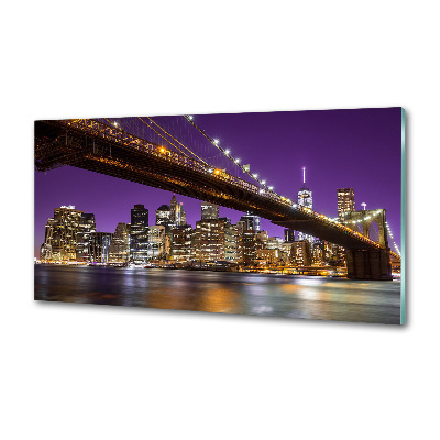 Glass splashback Manhattan at night