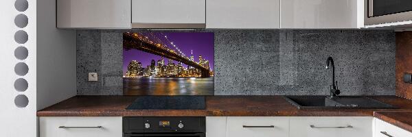 Glass splashback Manhattan at night