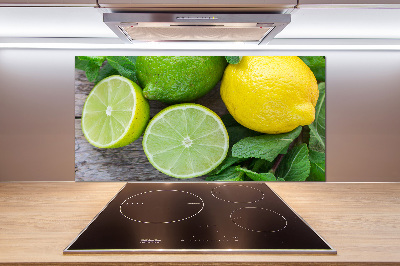 Cooker splashback Lime and lemon