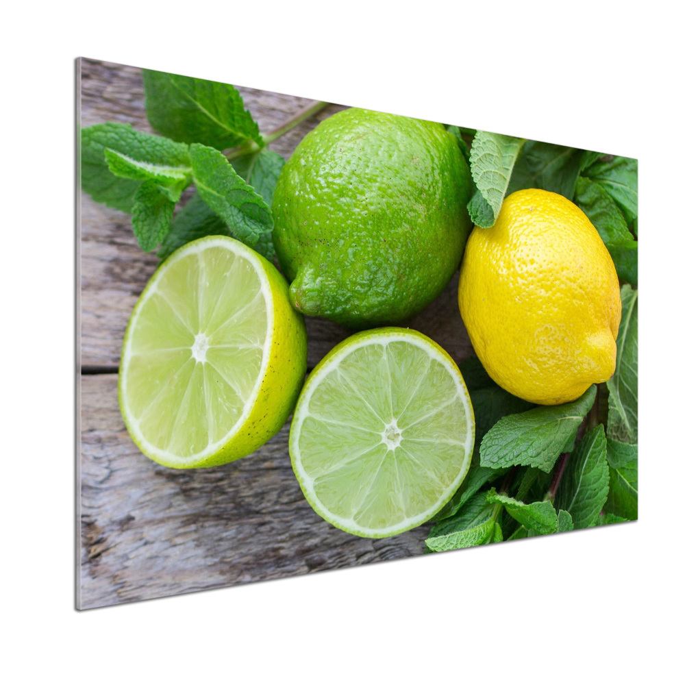 Cooker splashback Lime and lemon