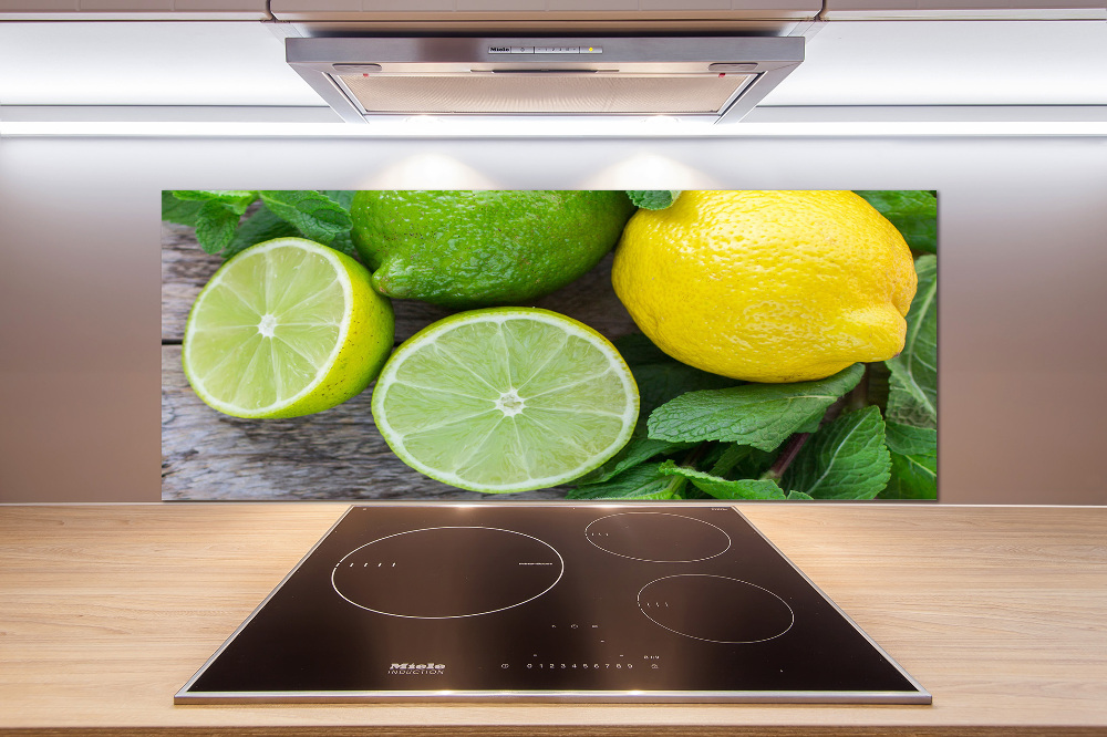 Cooker splashback Lime and lemon