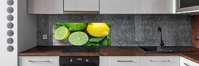 Cooker splashback Lime and lemon