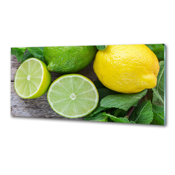 Cooker splashback Lime and lemon