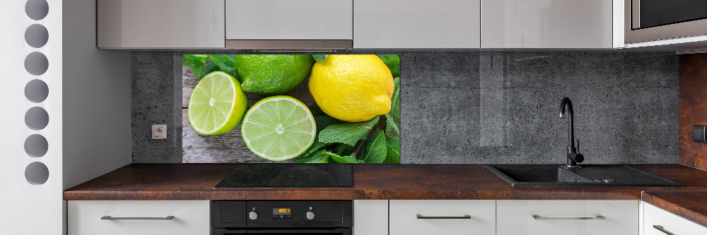 Cooker splashback Lime and lemon