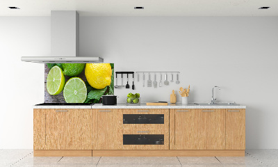 Cooker splashback Lime and lemon