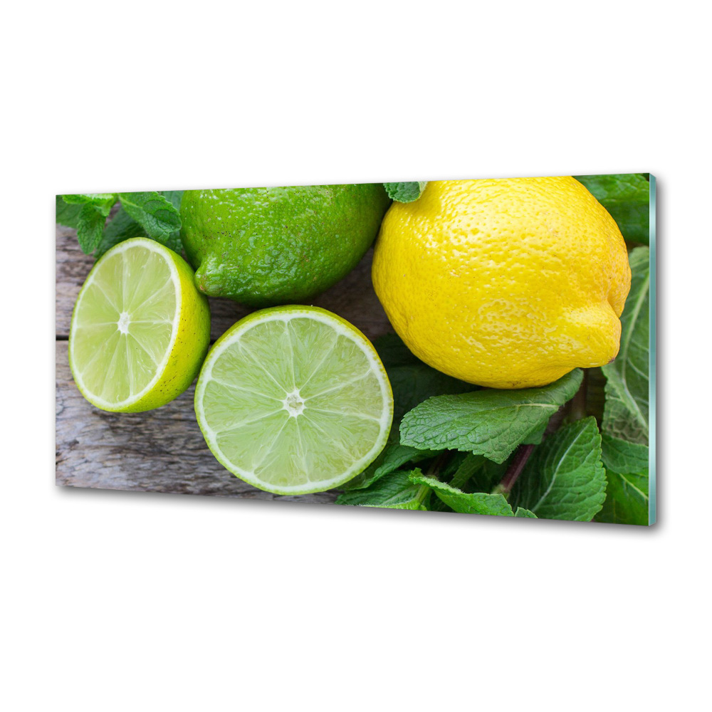 Cooker splashback Lime and lemon