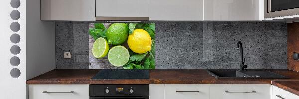 Cooker splashback Lime and lemon