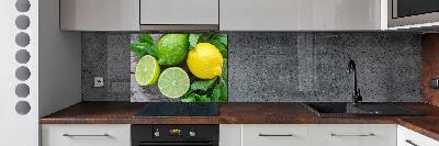 Cooker splashback Lime and lemon