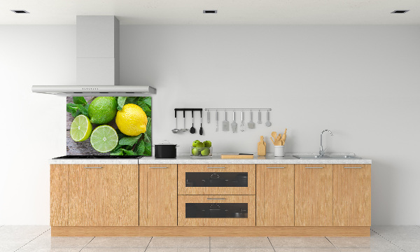 Cooker splashback Lime and lemon