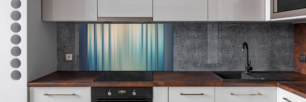 Glass splashback Blue stripes