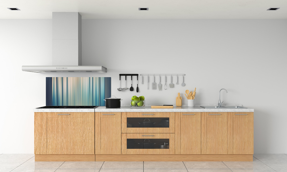 Glass splashback Blue stripes