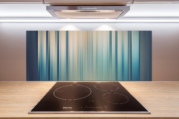 Glass splashback Blue stripes