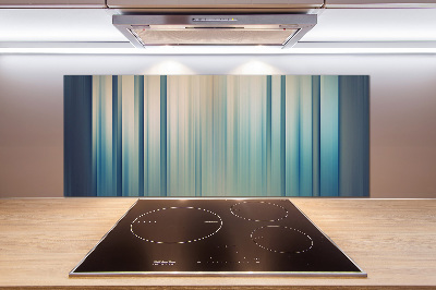 Glass splashback Blue stripes