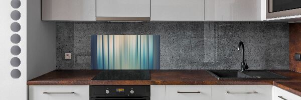 Glass splashback Blue stripes