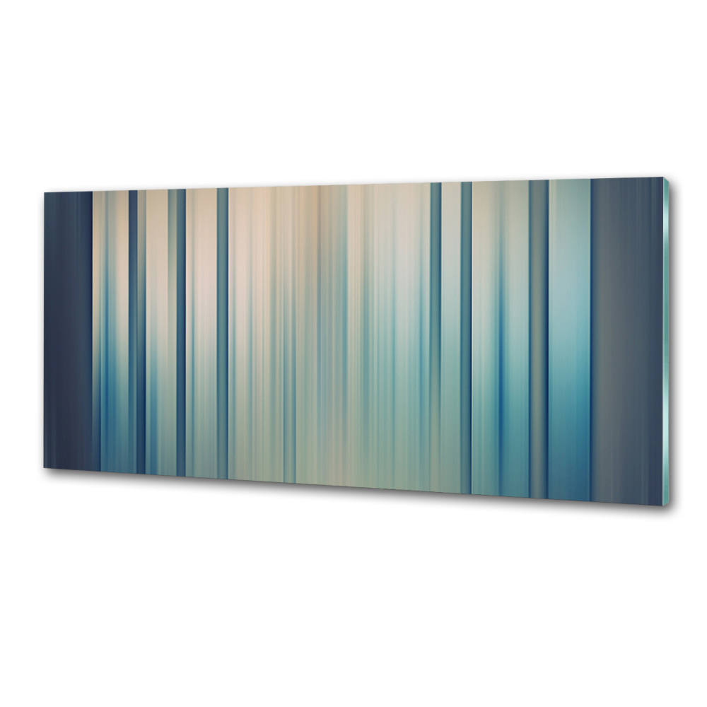 Glass splashback Blue stripes