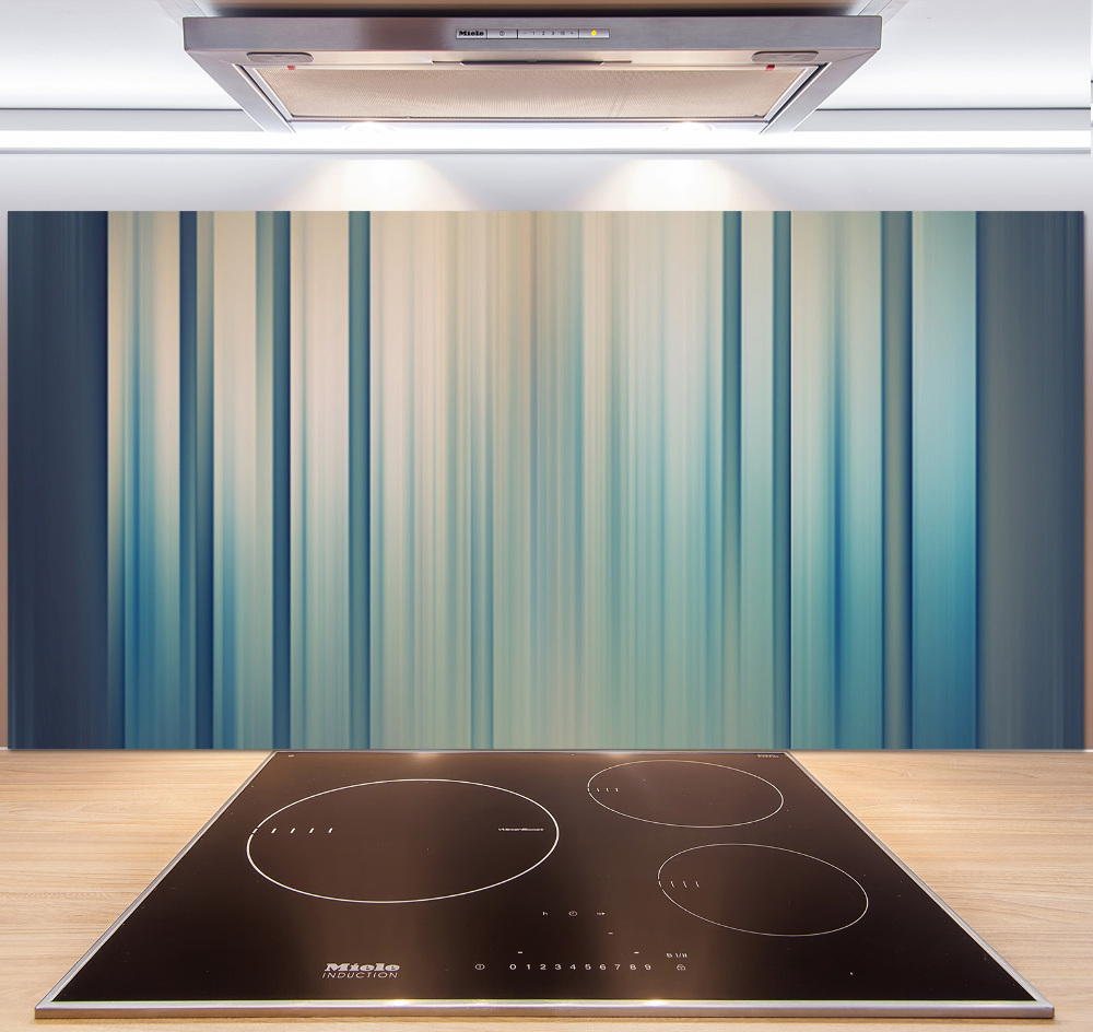 Glass splashback Blue stripes